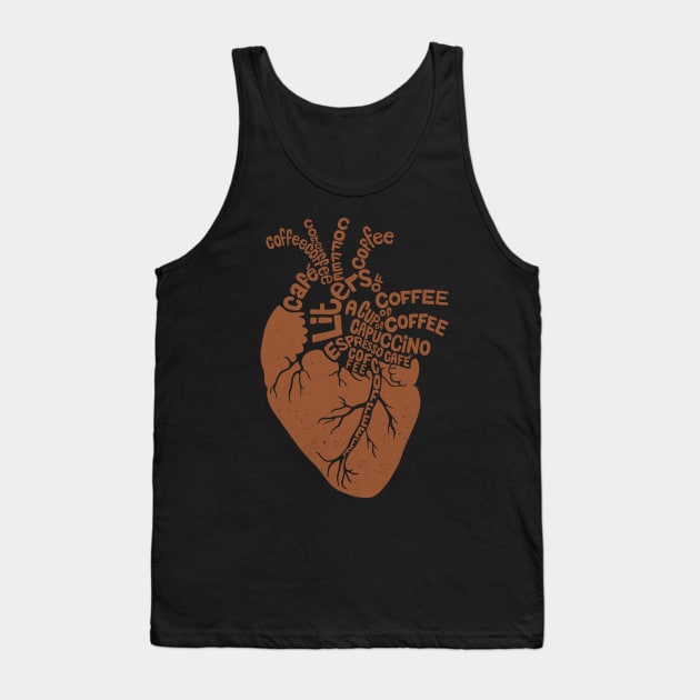 Coffee Lover Heart Tank Top by Tobe_Fonseca